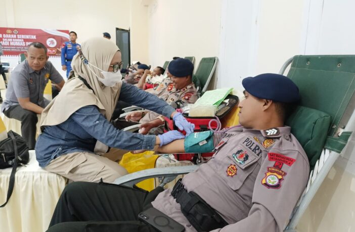 Donor Darah di Gorontalo Sambut HUT Humas Polri ke-73